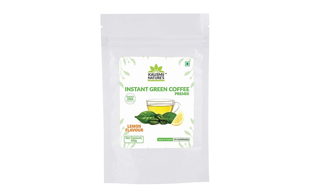Kausmii Nature's Instant Green Coffee Premix Lemon Flavour   Pack  100 grams